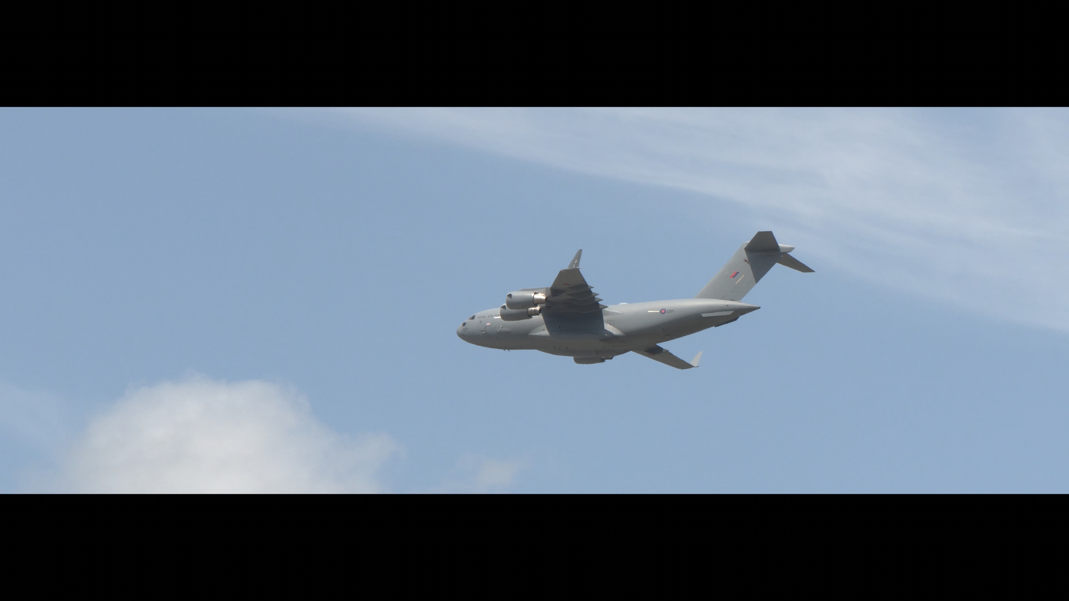 RAF C-17A Globemaster III Flypast over Heathrow